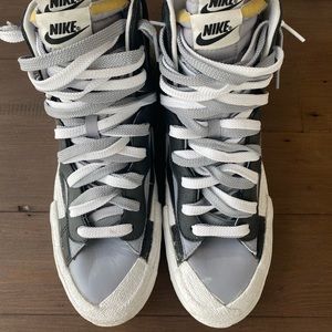 Nike Blazer Mid Sacai Black Grey, Size 12, Like New